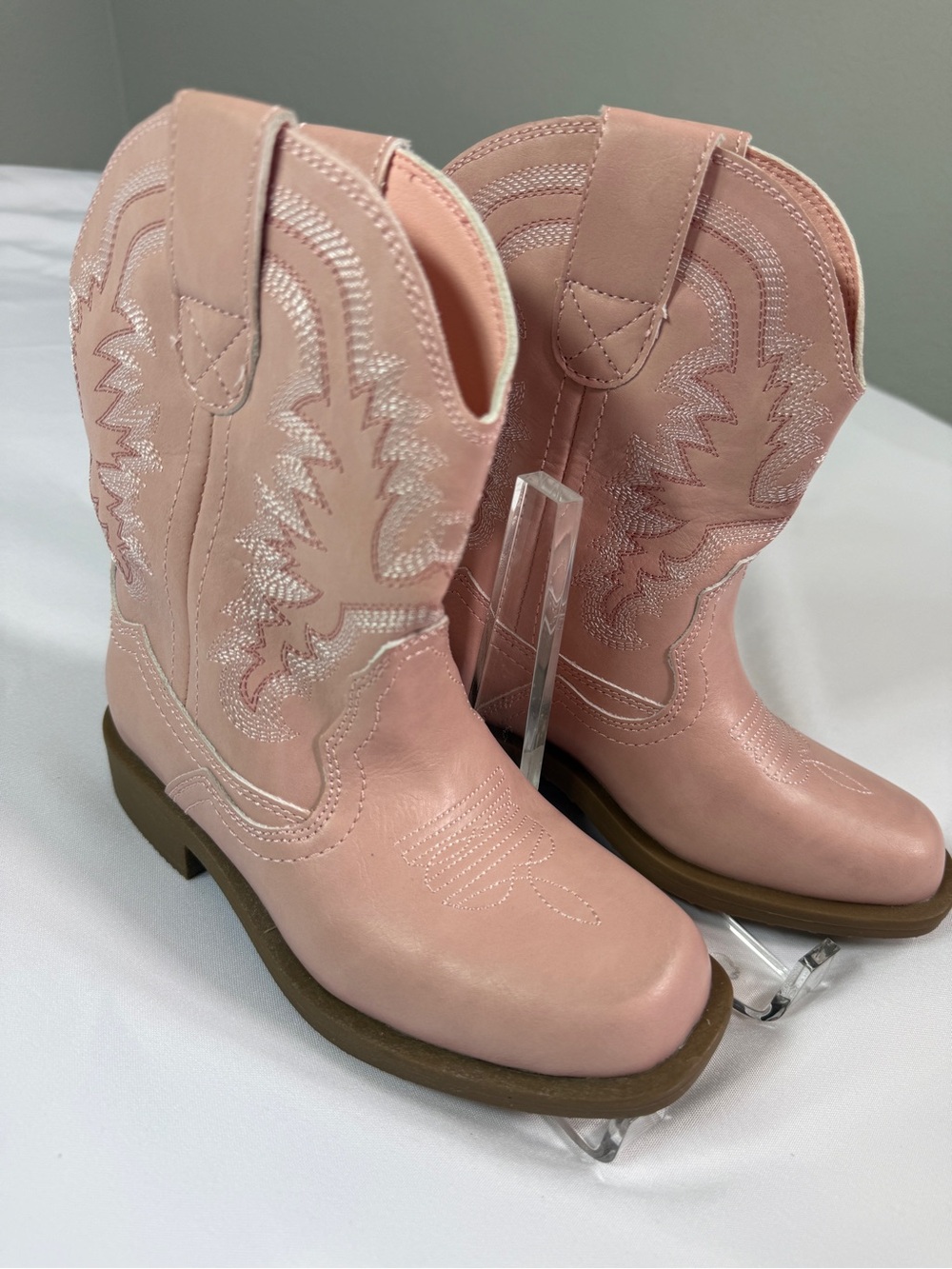 Dream Pairs Girls Pink Cowboy Cowgirl Boots Western Square Toe Riding Mid Calf